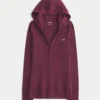 Langärmeliges Henley-Shirt mit Kapuze
