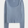 Langärmliges Baby-T-Shirt aus nahtlosem Stoff mit Rundhalsausschnitt