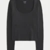 Langärmliges Baby-T-Shirt aus nahtlosem Stoff mit Rundhalsausschnitt