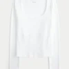 Langärmliges Baby-T-Shirt aus nahtlosem Stoff mit Rundhalsausschnitt