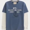 Langärmliges Surf-Logo-Grafik-T-Shirt