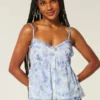 Leichtes Babydoll-Oberteil aus Chiffon
