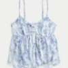 Leichtes Babydoll-Oberteil aus Chiffon