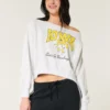 Leichtes Off-Shoulder-Sweatshirt mit Iowa Hawkeyes-Grafik