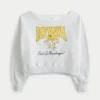Leichtes Off-Shoulder-Sweatshirt mit Iowa Hawkeyes-Grafik