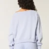 Leichtes Off-Shoulder-Sweatshirt mit NYC-Grafik