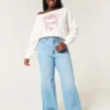 Leichtes, schulterfreies Sweatshirt mit Indiana University-Aufdruck