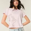 Leichtes T-Shirt mit Blumenmuster und Bindeband