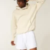 Linen-Blend-Seersucker-Shorts in mittlerer Länge