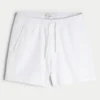 Linen-Blend-Seersucker-Shorts in mittlerer Länge