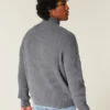 Locker geschnittener Sweater mit Grafik und Reißverschluss