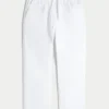 Lockere Pull-On-Hose aus Leinenmischung
