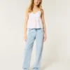 Low-Rise-Jeans in heller Waschung