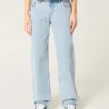 Low-Rise-Jeans in heller Waschung