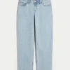 Low-Rise-Jeans in heller Waschung