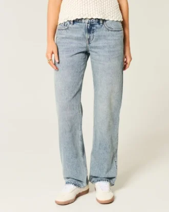 Low-Rise-Jeans in mittlerer Waschung