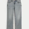 Low-Rise-Jeans in mittlerer Waschung mit entspanntem, geradem Schnitt