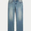 Low-Rise-Jeans in mittlerer Waschung mit entspannter, gerader Passform