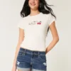 Low-Rise-Shorts aus dunkelblauem Denim mit Rissen