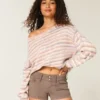Low-Rise-Shorts aus Popeline