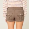 Low-Rise-Shorts aus Popeline