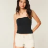 Low-Rise-Shorts aus Popeline mit floraler Rückentasche