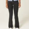 Low-Rise Washed Black Bootcut Jeans
