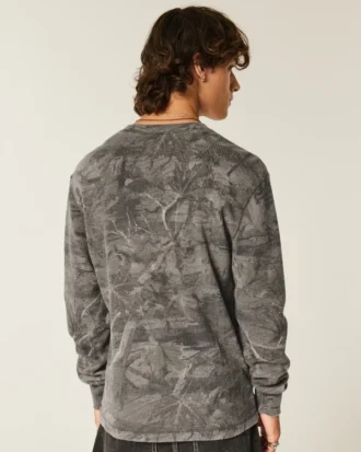 Lässiges, langärmeliges Camo-Shirt mit Thermofunktion