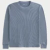 Lässiges langärmeliges Thermoshirt mit Rundhalsausschnitt