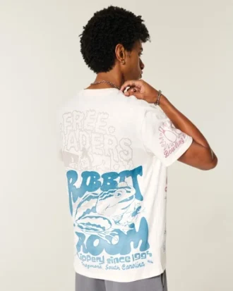 lssiges t shirt mit gemischtem grafikprint 2 330x413 - L&auml;ssiges T-Shirt mit gemischtem Grafikprint