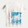 Lässiges T-Shirt mit gemischtem Grafikprint