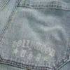 Medium Wash Hollywood Graphic Skater Baggy Jeans