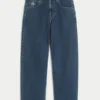 Medium Wash Star Graphic Skater Baggy Jeans