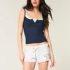 Mini-Fleece-Shorts mit Nummernprint