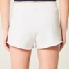 Mini-Fleece-Shorts mit Nummernprint