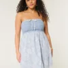 Mini-Kleid im Häkelstil, trägerlos