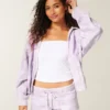 Mini-Shorts aus Fleece mit Camouflage-Muster