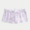 Mini-Shorts aus Fleece mit Camouflage-Muster