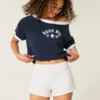 Mini-Shorts aus Fleece mit seitlichen Streifen