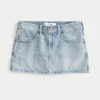 Mini-Skort aus hellblauem Denim