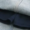 Mini-Skort aus hellblauem Denim