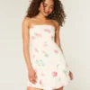 Minikleid aus Leinenmischung