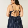 Minikleid aus Leinenmischung mit offenem Rücken