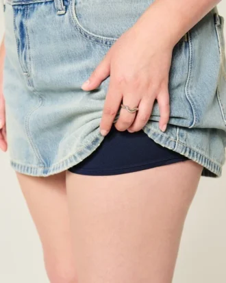 Minirock aus Denim mit niedriger Leibhöhe