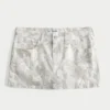 Minirock aus Twill mit niedriger Leibhöhe und Camouflage-Muster