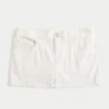 Minirock mit niedriger Taille aus glänzendem Butterfly-Twill