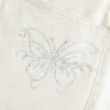 Minirock mit niedriger Taille aus glänzendem Butterfly-Twill