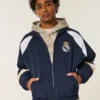 Mit Fleece gefütterte Real Madrid CF Grafik-Trainingsjacke