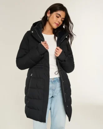 Mit Kunstfell gefütterter Puffer-Parka