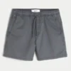 Mittellange Twill-Shorts zum Hineinschlüpfen